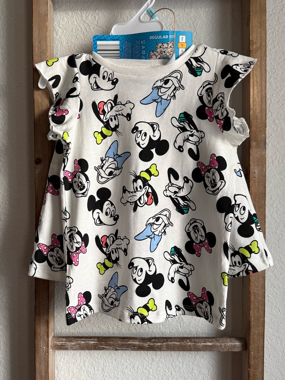 Disney Mickey & Friends 2PC Flutter Sleeve Top w/ Matching Skort Set Sz: 2T